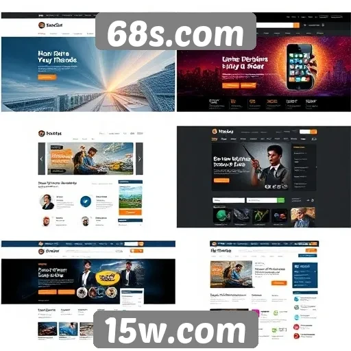 Evolução da interface do usuário do site 68s.com
