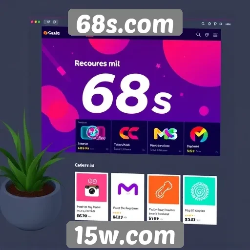 Interface do usuário do 68s.com e experiência de navegação